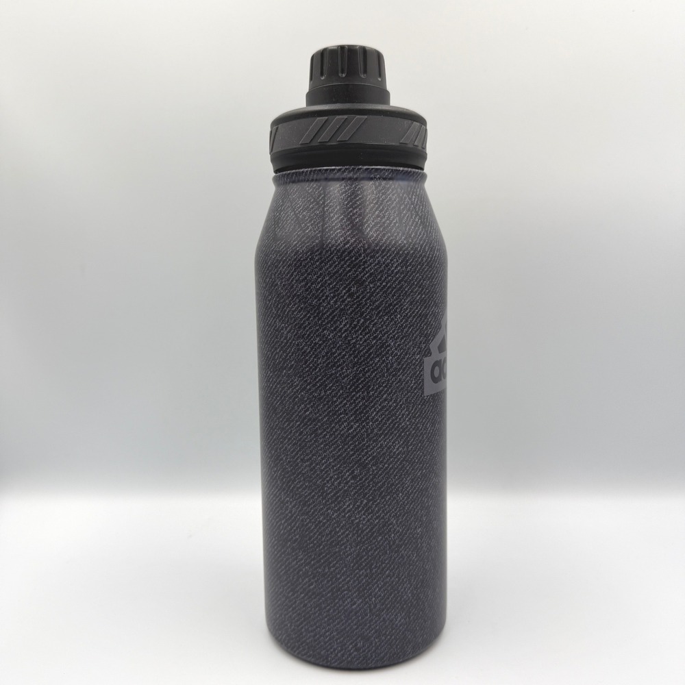 Adidas 1L Water Bottle Black Grey IU7766 Twill Insulated 24 Hour Cold/12 Hot NEW - Picture 9 of 10